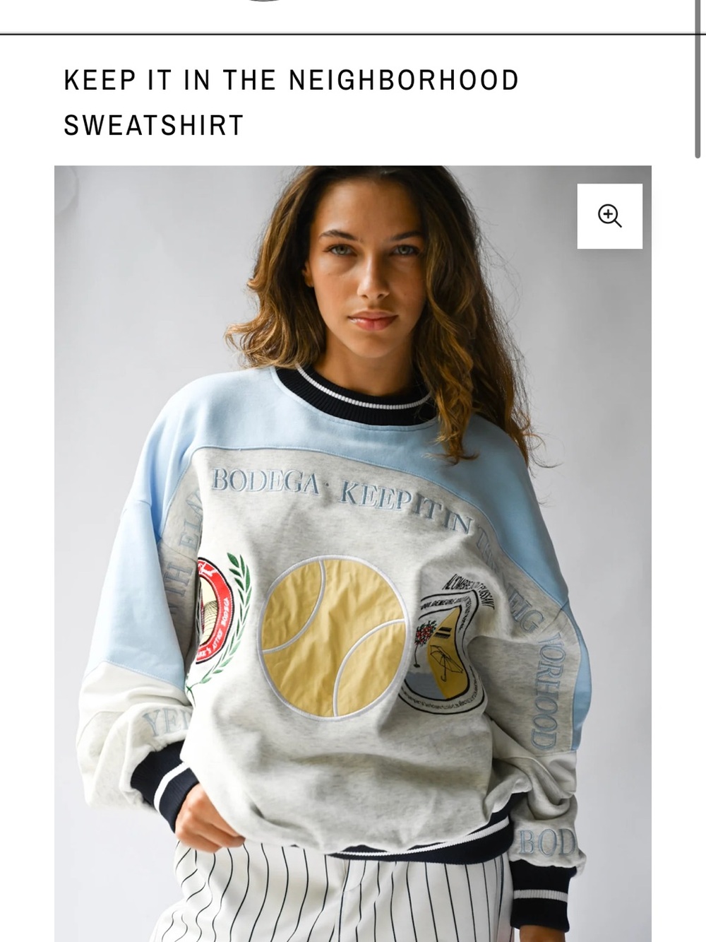 NWT Yellow the Label - Keep It In The Neighborhood Crewneck